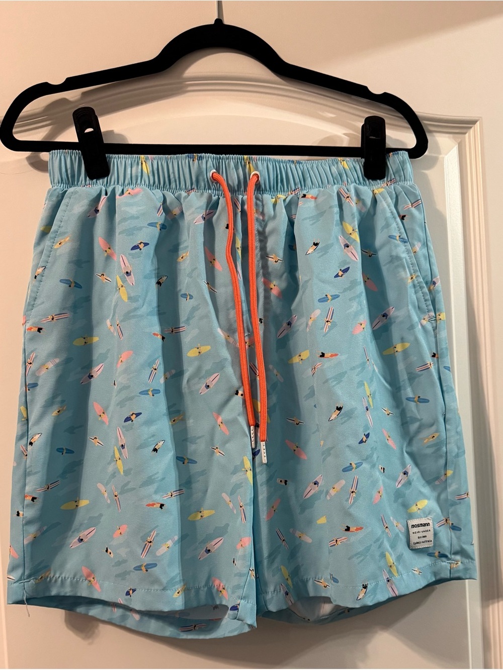 Mosmann Australia Swim Trunks with Surfers and Surfboards